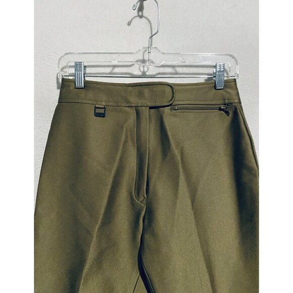 Vintage Fera Skiwear Pants Womens 10 Gold Stirrup Stretch Alpine Outdoors 90s - Picture 3 of 8